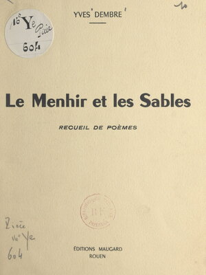 cover image of Le menhir et les sables
